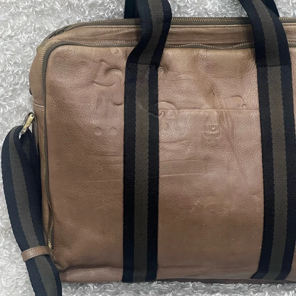 McM briefcase messenger document laptop office sling crossbody bag